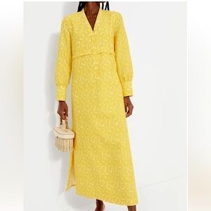 NWT Tuckernuck Yellow Daisy Jacquard Aurelia Dress